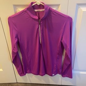 GGcool GGblue Luxe Sport Women’s Purple Athletic Long-Sleeve Half-Zip Top S